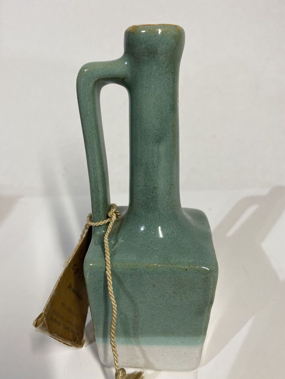 Zanesville Pottery Rosemary Cologne for Remembrance SEALED with Tag Green White